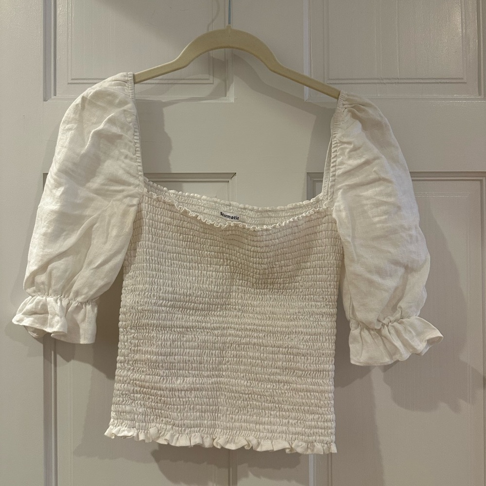Reformation puff sleeve top